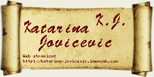 Katarina Jovićević vizit kartica